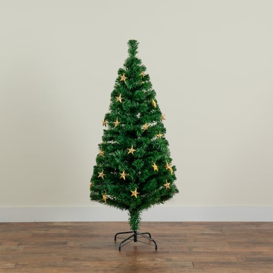 5ft. Fiber Optic Star-Shaped LED Lights Pine Artificial Christmas Tree